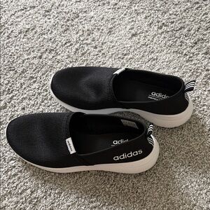 New! Women Adidas Black and White Slip-On  Sneakers
